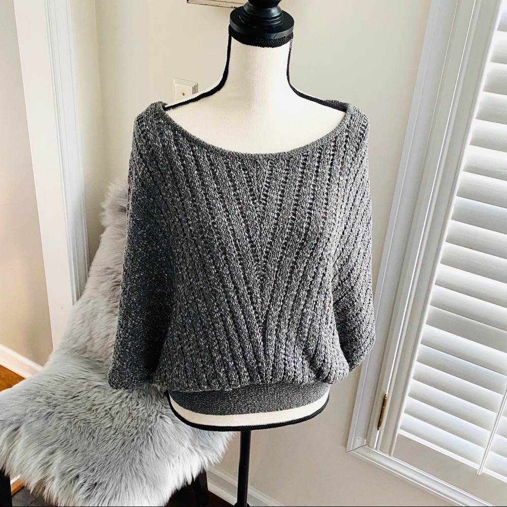 Bebe Metallic Sweater Top